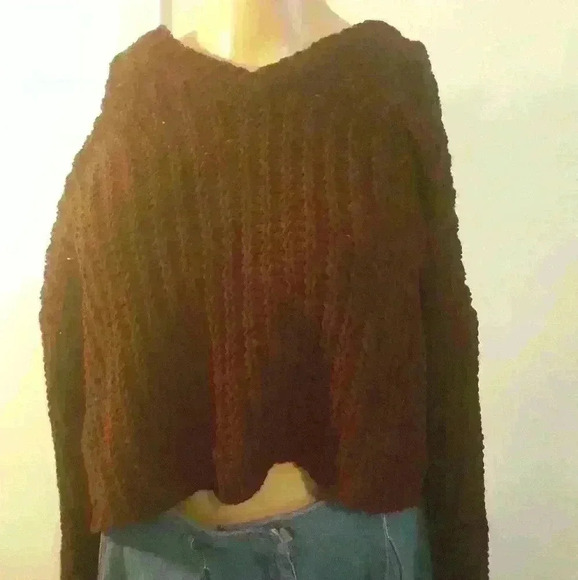 It's our  time brown sweater size size medium - Picture 1 of 5